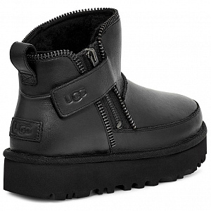 UGG Classic Mini Moto Boot Black Women's 3 3058659