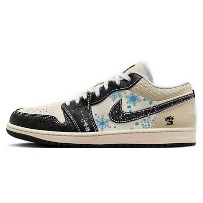 Jordan Air Jordan 1 Vintage Basketball Shoes Men Low Top White/Black