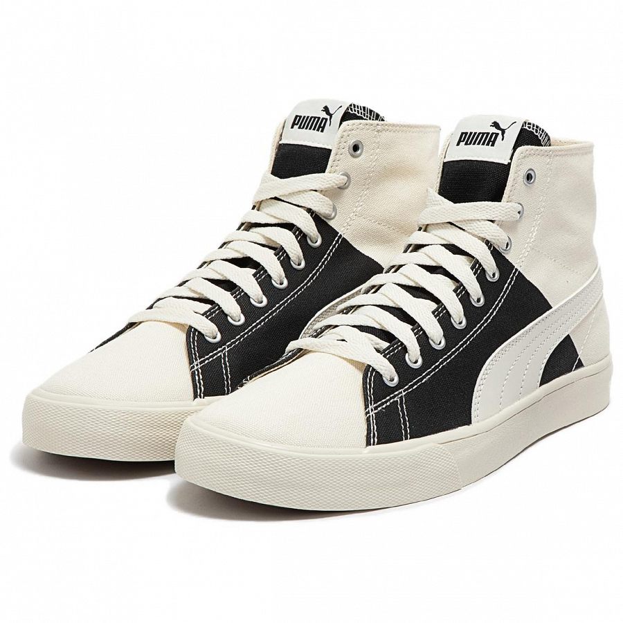 PUMA Bari Canvas Shoes Unisex Mid-Top White Black