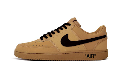 Nike Court Vision 1 Anti-Slip And Wear-Resistant Lightweight Low-Top Skateboard Shoes Unisex Black Brown