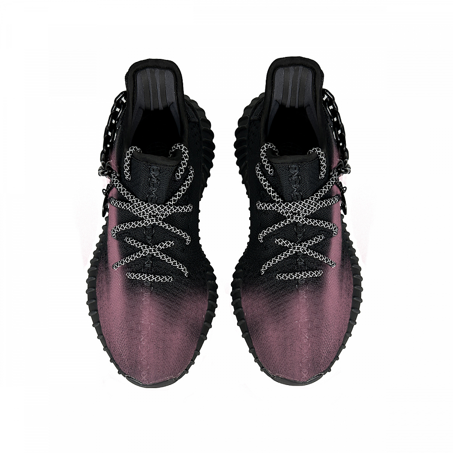 Adidas Originals Yeezy Boost 350 V2 Anti-Slip Wear-Resistant Low-Top Casual Shoes Unisex Black Red