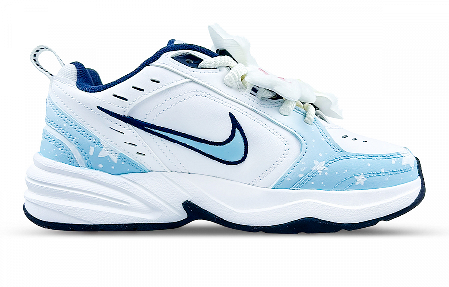 Nike Air Monarch 4 Chunky Sneakers Unisex Low-Top White Blue