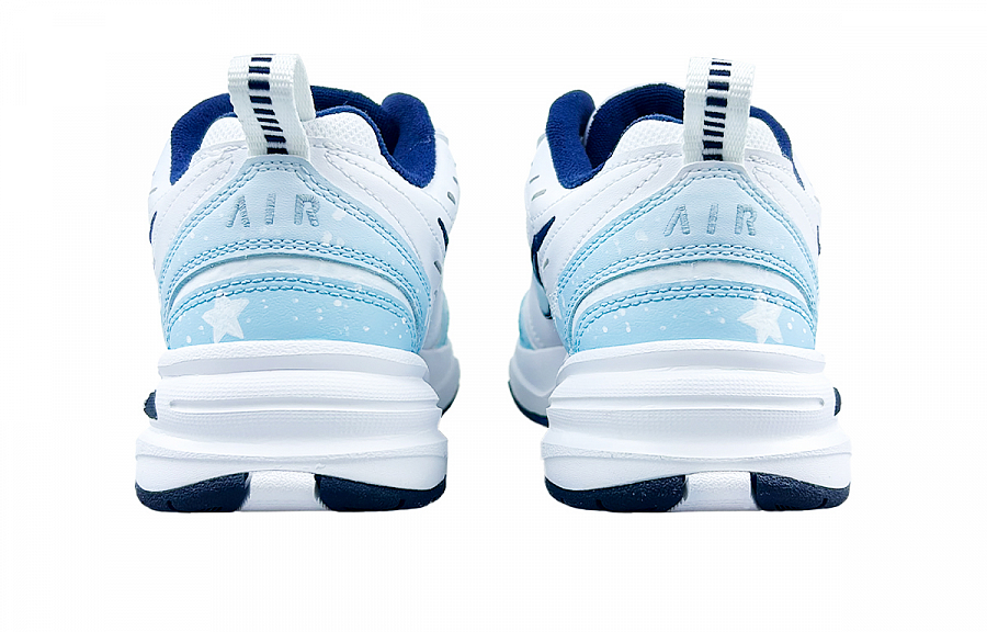 Nike Air Monarch 4 Chunky Sneakers Unisex Low-Top White Blue