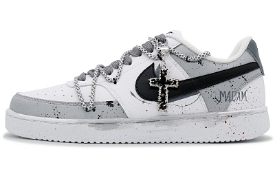 Nike Court Vision 1 Spirit Of Salvation Anti-Slip Wear-Resistant Low-Top Skateboard Shoes Men's Black Gray Color