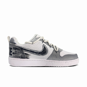 Nike Court Borough Quirky Firework Coverage Abrasion Resistant Low top Skateboard Shoes Men's Black Gray 1 3060611