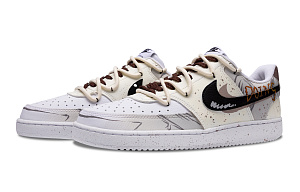 Nike Court Vision Anti-Slip And Wear-Resistant Lightweight Low-Top Skateboard Shoes Men's Yellow Brown 2 3060652