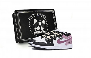 Jordan Air Jordan 1 Vintage Basketball Shoes Men's Low top Black Pink