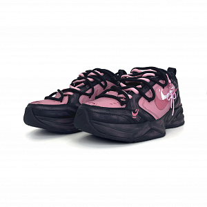 Nike Air Monarch 4 Anti-Slip And Wear-Resistant Lightweight Low-Top Chunky Sneakers Unisex Black Pink 2 3060834