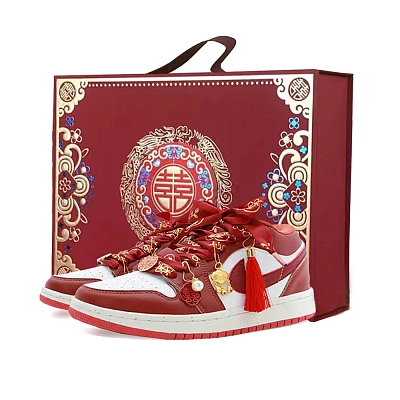 JORDAN Air JORDAN 1 Vintage Basketball Shoes Men Low Top White/Red