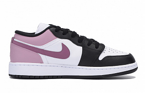 Jordan Air Jordan 1 Puppy Fragment Anti-Slip Wear-Resistant Low-Top Vintage Basketball Shoes Men's Black Pink 1 3060991