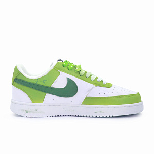 Nike Court Vision 1 Lightweight Breathable Slip-Resistant Low-Top Skateboard Shoes Men's White Green 1 3061147