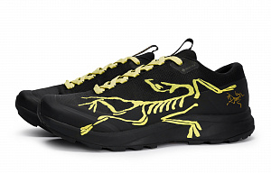 Arcteryx Aerios Fl 2 Slip Resistant, Abrasion Resistant, Breathable Low Top Outdoor Shoes Unisex Black Yellow 3 3061366
