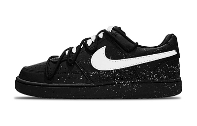 Nike Court Vision Low Anti Slip Wear Resistant Low Top Skateboard Shoes Unisex Black