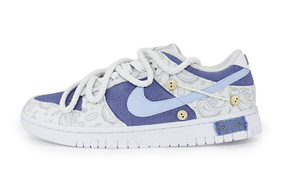 Nike Dunk Skateboard Shoes Women's Low-Top Blue/White