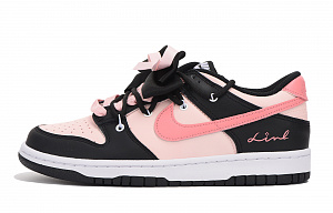 Nike Dunk Low Low-Top Skateboard Shoes GS Black Pink 1 3067319