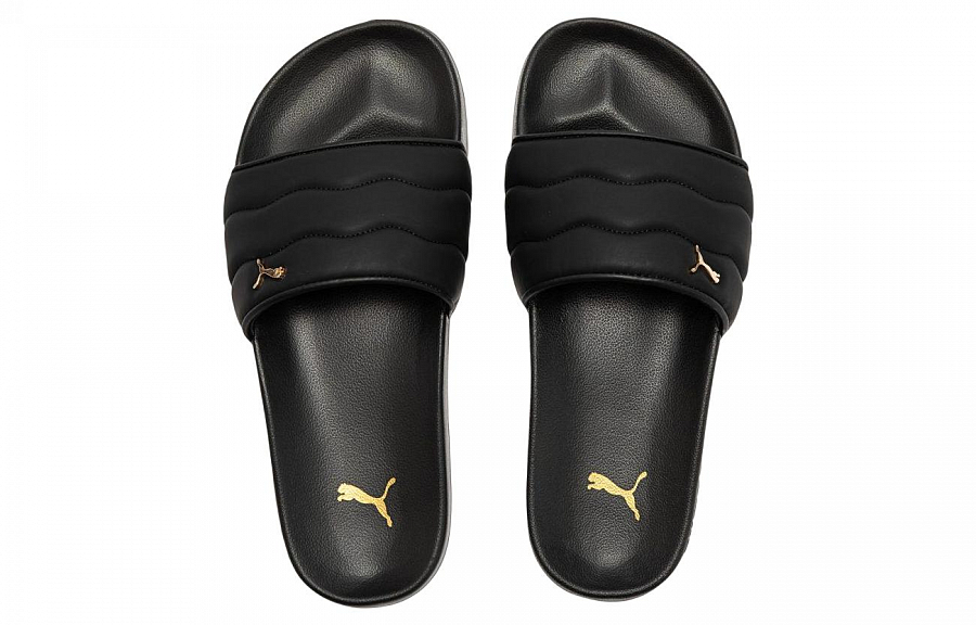 PUMA Lead Cat 2.0 Puffy 'Black Metallic Gold' Women's