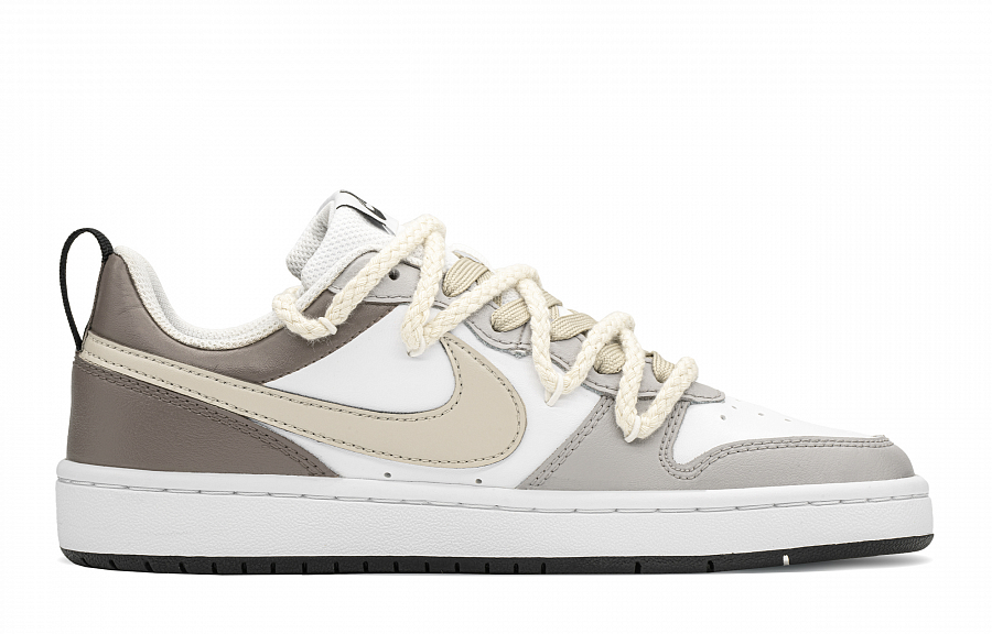 Nike Court Borough Skateboard Shoes Women's Low-Top Gray/Brown/Beige
