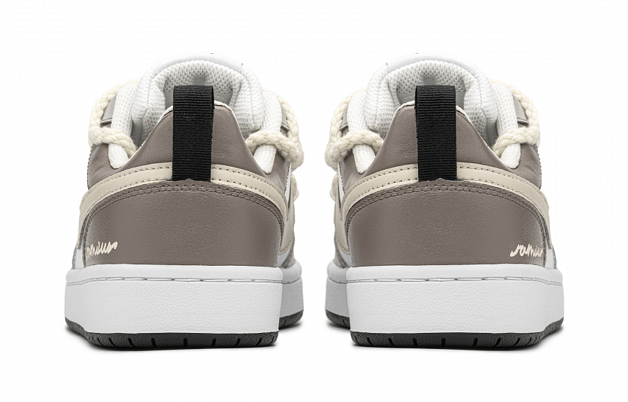 Nike Court Borough Skateboard Shoes Women's Low-Top Gray/Brown/Beige