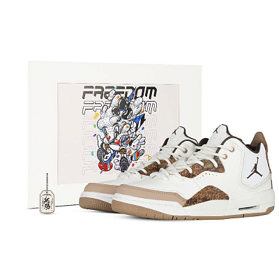 Jordan Courtside 23 Dream Return To Dunhuang 2.0 Mid-Top Vintage Basketball Shoes GS Brown White