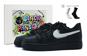 Nike Air Force 1 Low Anti-Slip Wear-Resistant Lightweight Breathable Low-Top Skateboard Shoes Women's Black White