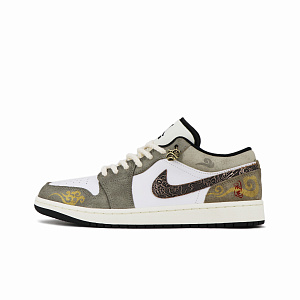Jordan Air Jordan 1 Low Top Vintage Basketball Shoes GS Brown White 1 3071894
