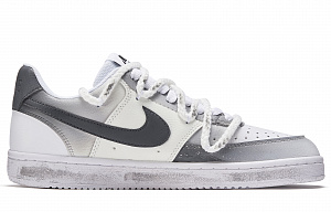 Nike Court Borough 2 Nautical Storm Cushioning, Wear Resistant Low Top Skateboard Shoes Men's Gray 1 3072026