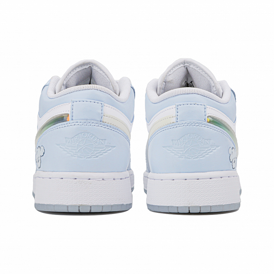 Jordan Air Jordan 1 Low-Top Vintage Basketball Shoes GS White Blue купить в интернет-магазине Yoocart с быстрой доставкой по России.