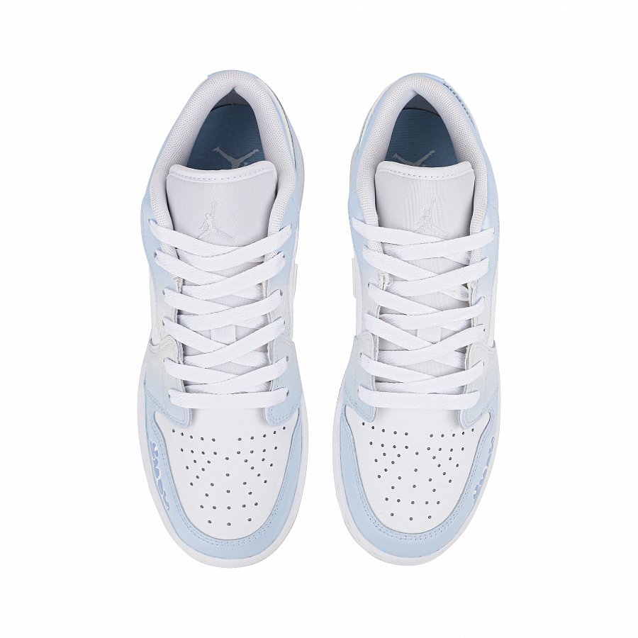 Jordan Air Jordan 1 Low-Top Vintage Basketball Shoes GS White Blue купить в интернет-магазине Yoocart с быстрой доставкой по России.