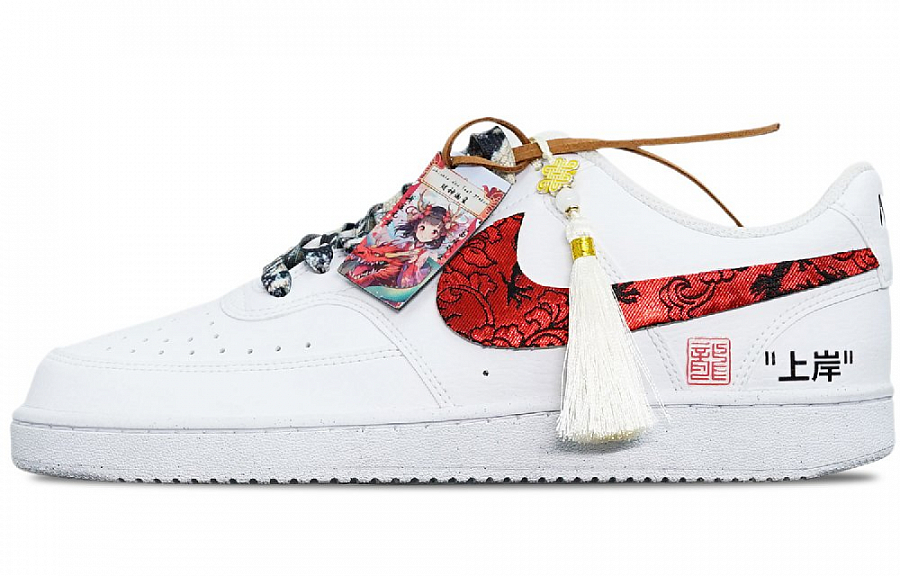 Nike Court Vision 1 Skateboard Shoes Men Low-Top Black White Red купить в интернет-магазине Yoocart с быстрой доставкой по России.