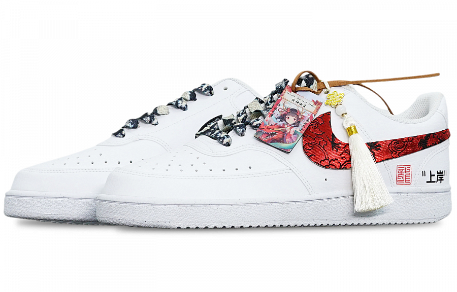 Nike Court Vision 1 Skateboard Shoes Men Low-Top Black White Red купить в интернет-магазине Yoocart с быстрой доставкой по России.