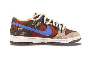 Nike Dunk Paisley Low-Top Skateboard Shoes Men's Brown Blue 1 3074895