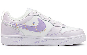 Nike Court Borough Balance Lightweight Waterproof Slip Resistant Low top Skateboard Shoes Women's White Purple 1 3074936