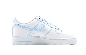 Nike Air Force 1 Low Blue Comic Anime Low-Top Skateboard Shoes Men's Blue White 1 3074982