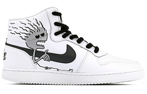 Nike EBERNON Coverage Thermal Slip Resistant Cushioning Abrasion Resistant Mid Top Skateboard Shoes Men's Black White 1 3076452