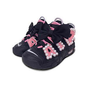Nike Air More Uptempo High-Top Vintage Basketball Shoes GS Black Pink 2 3076553