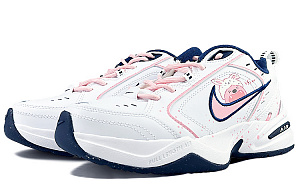 Nike Air Monarch 4 Anti-Slip And Wear-Resistant Height Increasing Coverage Low-Top Chunky Sneakers Unisex White Pink 2 3076558