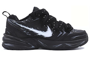 Nike Air Monarch 4 Low Top Chunky Sneakers Unisex Obsidian Black Silver 1 3076569