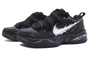 Nike Air Monarch 4 Low Top Chunky Sneakers Unisex Obsidian Black Silver 2 3076570