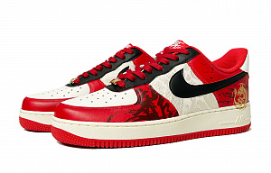 Nike Air Force 1 Thermal Cushioning Low Top Skateboard Shoes Unisex Red Gold 2 3076830