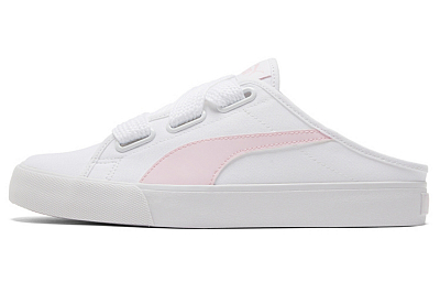 PUMA Bari Mule Ribbon Casual Skateboarding Shoes White Pink Women's