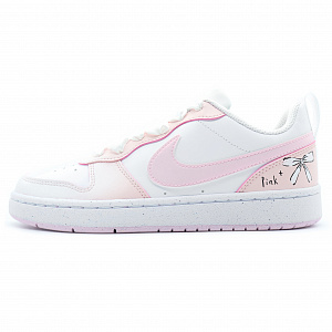 Nike Court Borough Low Top Skateboard Shoes GS Pink 1 3089263