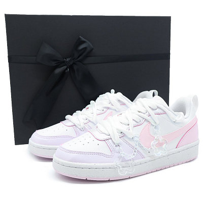 Nike Court Borough Low Low-Top Skateboard Shoes Women's Pink