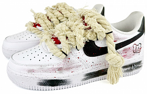 Nike Air Force 1 Low-Top Skateboard Shoes Men's White 2 3096040