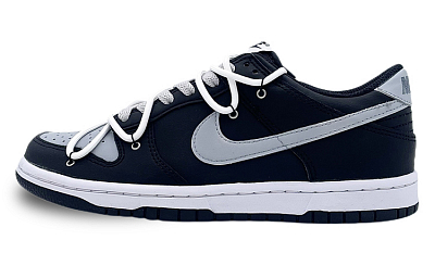 Nike Dunk Low Low-Top Skateboard Shoes GS Black Gray