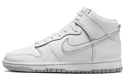 Nike Dunk High Airbrush Swoosh White Wolf Grey