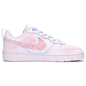 Nike Court Borough Low 2 Low top Skateboard Shoes GS Pink White 1 3096575