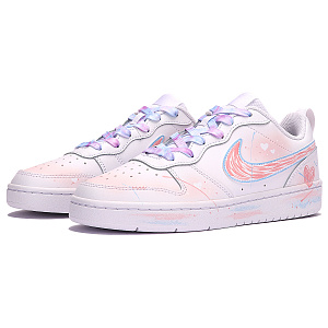 Nike Court Borough Low 2 Low top Skateboard Shoes GS Pink White 2 3096576