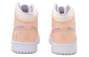 Jordan Air Jordan 1 Little Fox Belle Mid Top Vintage Basketball Shoes GS Pink Purple 3 3096600
