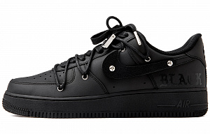 Nike Air Force 1 07 Low-Top Skateboard Shoes Women's Pure Black 1 3097114