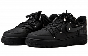 Nike Air Force 1 07 Low-Top Skateboard Shoes Women's Pure Black 3 3097116